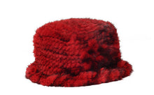 Load image into Gallery viewer, Womens Beanies Knitted Real Mink Fur Hat Cloche Hat Fedoras 13613