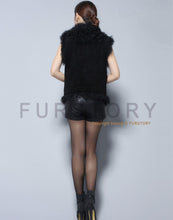 Load image into Gallery viewer, Women&#39;s Genuine Pig Leather Suede Vest with Real Lamb Fur Collar