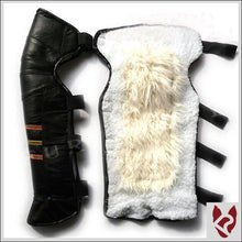 Load image into Gallery viewer, Leather Motorcycle Leg Warmer Knee Protectors FS12099