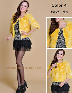 Real Fox Fur Coat Jacket Thick Fur Gilet Womens' Dress Ladies' Garment FS13052  Light Purple
