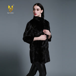 Women's Natural Mink Fur Coat Women Female Real Fur Women Long Overcoat