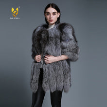 Load image into Gallery viewer, Women&#39;s coat Winter Coat Women&#39;s Genuine Fox Fur Coat Women  13056