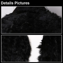 Load image into Gallery viewer, Women&#39;s Long Knitted Natural Rabbit  Fur Cardigan Fashion Casual Real Fur Coat