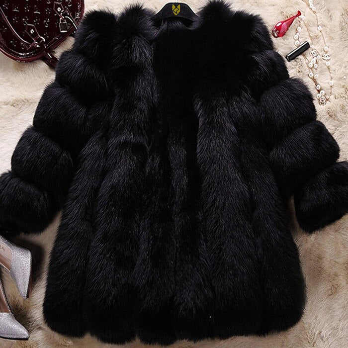 Women's coat Winter Coat Women's Genuine Fox Fur Coat Women  13056