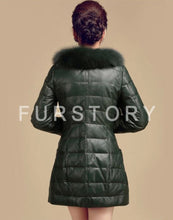 Load image into Gallery viewer, Genuine Leather Women&#39;s Winter Down Coat Real Fox Fur Collar Decoration Female Outwear