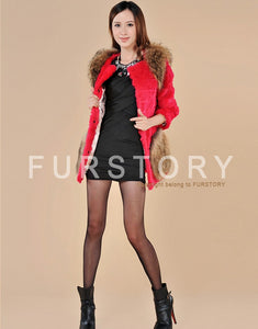 Winter Natural Fur Coat Female Pocket Decoration Women's Coat