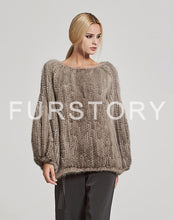 Load image into Gallery viewer, Knitted Mink Fur Coat Women Winter Real Fur Jacket Pullover Female