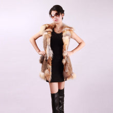 Load image into Gallery viewer, Women&#39;s Nature Rabbit Fur Vest  Winter Warm Outwear Waistcoat 152112