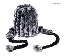 Load image into Gallery viewer, Women Beanies Real Rex Rabbit Fur Hat Ear Muffs Winter 13605