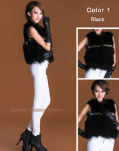Load image into Gallery viewer, Natural Fox Fur +lamb Fur Vest Raccoon Decoration Waistcoat Jacket