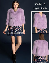 Load image into Gallery viewer, Winter Women&#39;s Real Fox Fur Coat Three Quarter Sleeve Furry Jackets