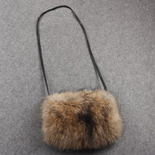 Load image into Gallery viewer, Shoulder Bag Real Fox Fur Bag Raccoon Fur Lamb Fur Handbag Totes FS14401