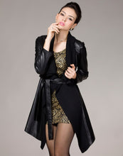 Load image into Gallery viewer, Genuine sheep Leather coat wool blends collar real lamb leather jacket winter overcoat
