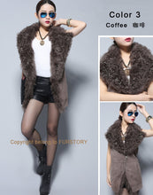 Load image into Gallery viewer, Genuine Pig Leather Suede Women&#39;s Vest  with Real Lamb Fur Collar