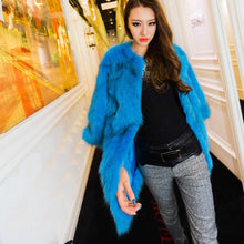 Load image into Gallery viewer, Women&#39;s Natural Fox Fur Coat Long Ladies&#39; Outwear Three Quarter