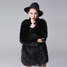 Load image into Gallery viewer, Women&#39;s Natural Fox Fur Coat Winter Full Sleeve Long Fox Fur Big Patches Real Fur Coat Female