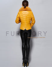 Load image into Gallery viewer, Genuine Sheep Leather Down Jacket Fox Fur Collar Thick Jacket Winter Overcoat