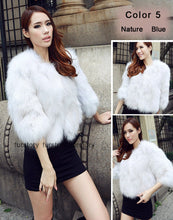 Load image into Gallery viewer, Winter Women&#39;s Natural Fur Coat Color Optional Three Quarter Sleeve