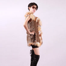 Load image into Gallery viewer, Women&#39;s Nature Rabbit Fur Vest  Winter Warm Outwear Waistcoat 152112