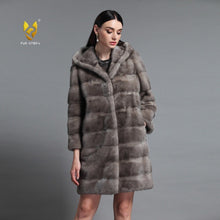 Load image into Gallery viewer, Women&#39;s Genuine Mink Fur Coat Women with Hood Women Jacket 161161