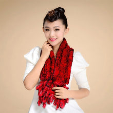 Load image into Gallery viewer, Real REX Rabbit Fur Scarf Fur Grape Decoration Wrap Cape Shawl Neck Warmer Green 16 Colors Available FS13501