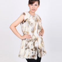 Load image into Gallery viewer, Natural Rabbit Fur Vest Waitcoat Jacket Coat