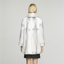 Load image into Gallery viewer, Fur Story FS18119 Women&#39;s Genuine Mink Fur Coat Stand-up Collar Overcoat