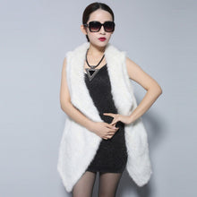 Load image into Gallery viewer, Natural Fur Vest Top Quality Authentic Mink Vest Female Natural Gilet Waistcoat