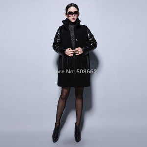 Natural Lamb Fur Coat Genuine Sheep Leather Full Sleeve Jacket