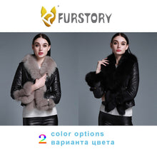 Load image into Gallery viewer, Winter Coat with Real Fur Sheep Fox Fur Collar and Trim Overcoat  010213