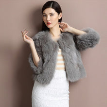 Load image into Gallery viewer, Winter Women&#39;s Natural Fur Coat Color Optional Three Quarter Sleeve