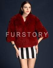 Load image into Gallery viewer, Winter Women&#39;s Real Fox Fur Coat Three Quarter Sleeve Furry Jackets