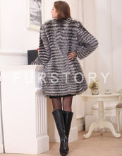 Load image into Gallery viewer, Women&#39;s Coats Female Real Fur Coat Fashion Nature Silver Fox Overcoat