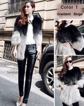 Load image into Gallery viewer, Women&#39;s Natural Fox Fur Coat Long Ladies&#39; Outwear Three Quarter