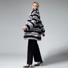 Load image into Gallery viewer, Rex Rabbit Fur Women&#39;s Outwear Chinchilla Color Long Sleeve 16129