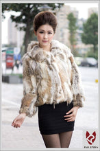 Load image into Gallery viewer, Women's Fur Coats True Natural Rabbit Coats Women's Winter Coats 010120
