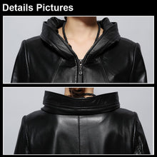 Load image into Gallery viewer, Genuine Sheep Leather Coat Top Quality Leather Jacket  Women Overcoat