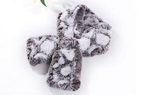 Load image into Gallery viewer, Real REX Rabbit Fur Scarf Wrap Cape Shawl Neck Warmer Women Scarf Flower Decoration FS14509