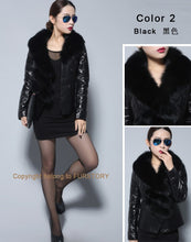 Load image into Gallery viewer, Genuine Sheep Leather Down Jacket Fox Fur Collar Thick Jacket Winter Overcoat