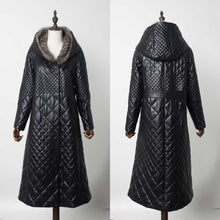 Load image into Gallery viewer, FUR STORY Winter Women&#39;s Real Sheep Leather Coat Natural Mink Fur Long Jacket 151244