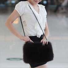 Load image into Gallery viewer, Shoulder Bag Real Fox Fur Bag Raccoon Fur Lamb Fur Handbag Totes FS14401