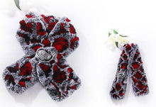 Load image into Gallery viewer, Real REX Rabbit Fur Scarf Wrap Cape Shawl Neck Warmer Women Scarf Flower Decoration FS14509