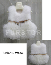Load image into Gallery viewer, Natural Fox Fur +lamb Fur Vest Raccoon Decoration Waistcoat Jacket
