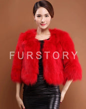 Load image into Gallery viewer, Winter Women&#39;s Natural Fur Coat Color Optional Three Quarter Sleeve