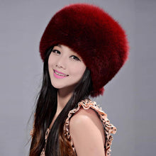 Load image into Gallery viewer, Fur Story FS13609 Women&#39;s Genuine Fox Fur Hat Women Ears Warmer Headdress Women Hat