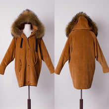 Load image into Gallery viewer, FS17147 Women spring winter Parka Fashion Coat with Real Rabbit Fur inside Warm Jacket with Real fur Hood Fur Story