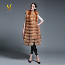Load image into Gallery viewer, Women&#39;s Genuine Rabbit Fur Vest Women Long Style Fur Vest Female 15296