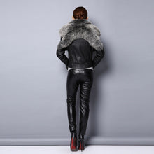 Load image into Gallery viewer, Women Fur Coat Real Sheep Leather Jacket Female Genuine Leather Coat 151247