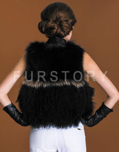 Load image into Gallery viewer, Natural Fox Fur +lamb Fur Vest Raccoon Decoration Waistcoat Jacket