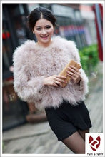 Load image into Gallery viewer, Fur Womens Coat Real Turkey Fur Coat Jacket Overcoat Mulitple Colors Puff NEW Stylish Natural Fur Coat Warmest Fur Coat Fur Story FS12098